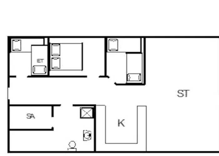 Feriehus 6 Person In Nørre Nebel